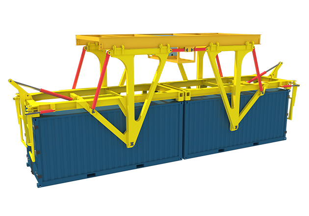 雙箱傾翻式集裝箱吊具